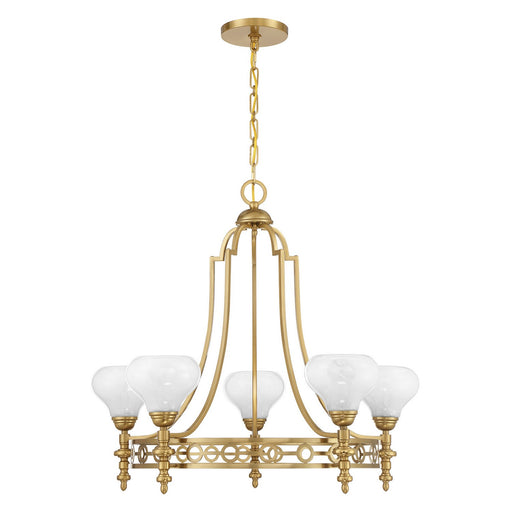 Savoy House - 1-1606-5-322 - Five Light Chandelier - Allston - Warm Brass