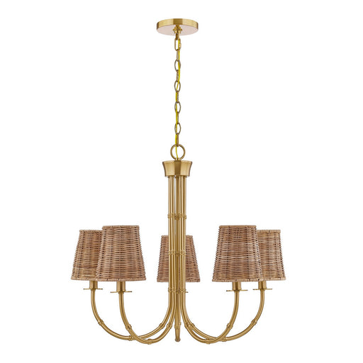Savoy House - 1-3960-5-322 - Five Light Chandelier - Ashbury - Warm Brass