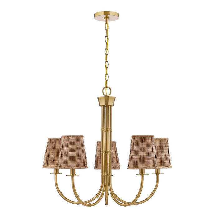 Savoy House - 1-3960-5-322 - Five Light Chandelier - Ashbury - Warm Brass