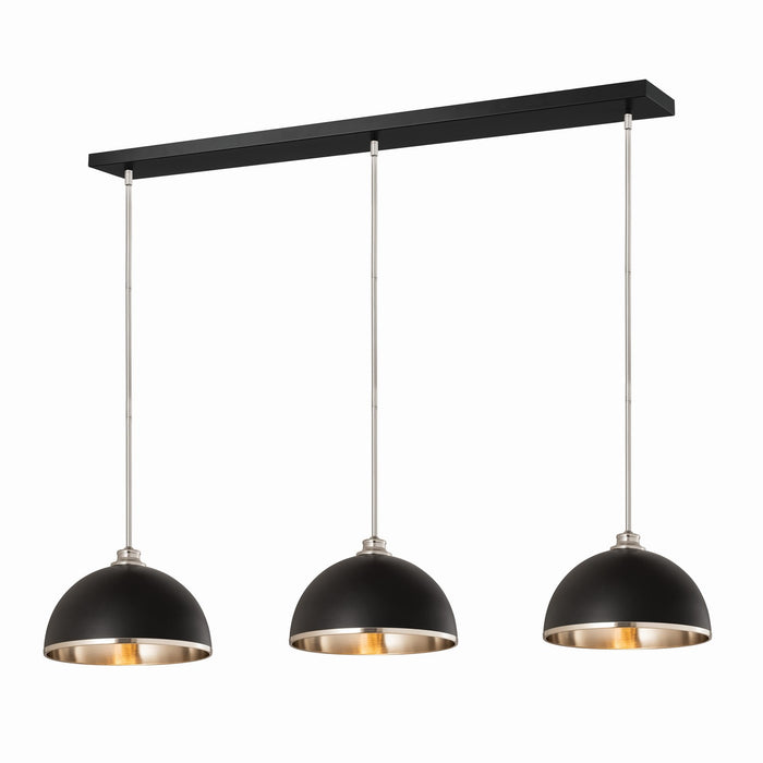 Z-Lite - 1004P14-3L-MB-BN - Three Light Pendant - Landry - Matte Black + Brushed Nickel