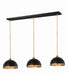 Z-Lite - 1004P14-3L-MB-RB - Three Light Pendant - Landry - Matte Black + Rubbed Brass