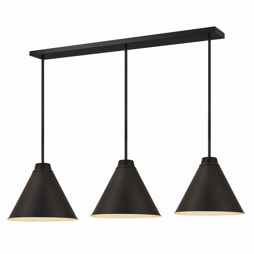 Z-Lite - 6011P18-3L-MB - Three Light Pendant - Eaton - Matte Black