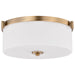 Nuvo Lighting - 60-8207 - Three Light Flush Mount - Liam - Burnished Brass