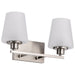 Nuvo Lighting - 60-8222 - Two Light Vanity - Lune - Brushed Nickel