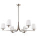 Nuvo Lighting - 60-8226 - Six Light Chandelier - Lune - Brushed Nickel