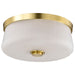 Nuvo Lighting - 60-8230 - Three Light Flush Mount - Lune - Vintage Brass