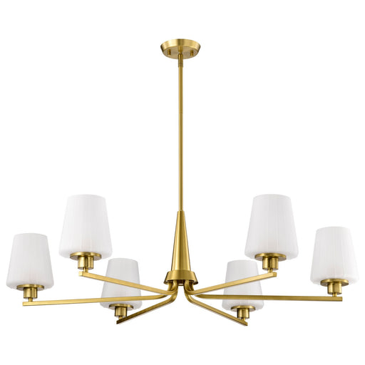 Nuvo Lighting - 60-8236 - Six Light Chandelier - Lune - Vintage Brass