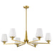 Nuvo Lighting - 60-8236 - Six Light Chandelier - Lune - Vintage Brass