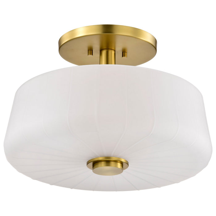 Nuvo Lighting - 60-8239 - Three Light Semi-Flush Mount - Lune - Vintage Brass