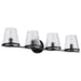 Nuvo Lighting - 60-8254 - Four Light Vanity - Valentine - Black