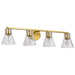 Nuvo Lighting - 60-8344 - Four Light Vanity - Gianna - Vintage Brass