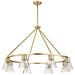 Nuvo Lighting - 60-8346 - Eight Light Chandelier - Gianna - Vintage Brass