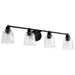Nuvo Lighting - 60-8604 - Four Light Vanity - Grayson - Matte Black