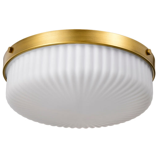 Nuvo Lighting - 60-8668 - Three Light Flush Mount - Solara - Natural Brass