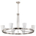 Nuvo Lighting - 60-8739 - Eight Light Chandelier - Royale - Brushed Nickel