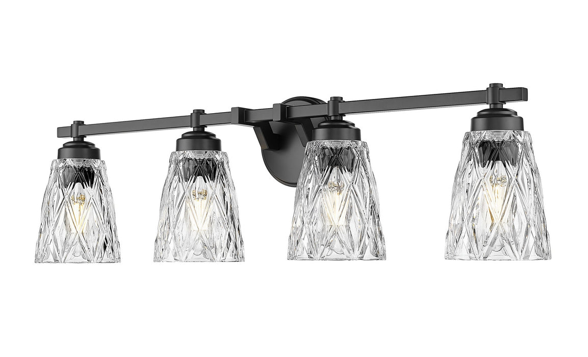 Z-Lite - 1960-4V-MB - Four Light Vanity - Andree - Matte Black
