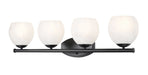 Z-Lite - 1963-4V-MB - Four Light Vanity - Colette - Matte Black