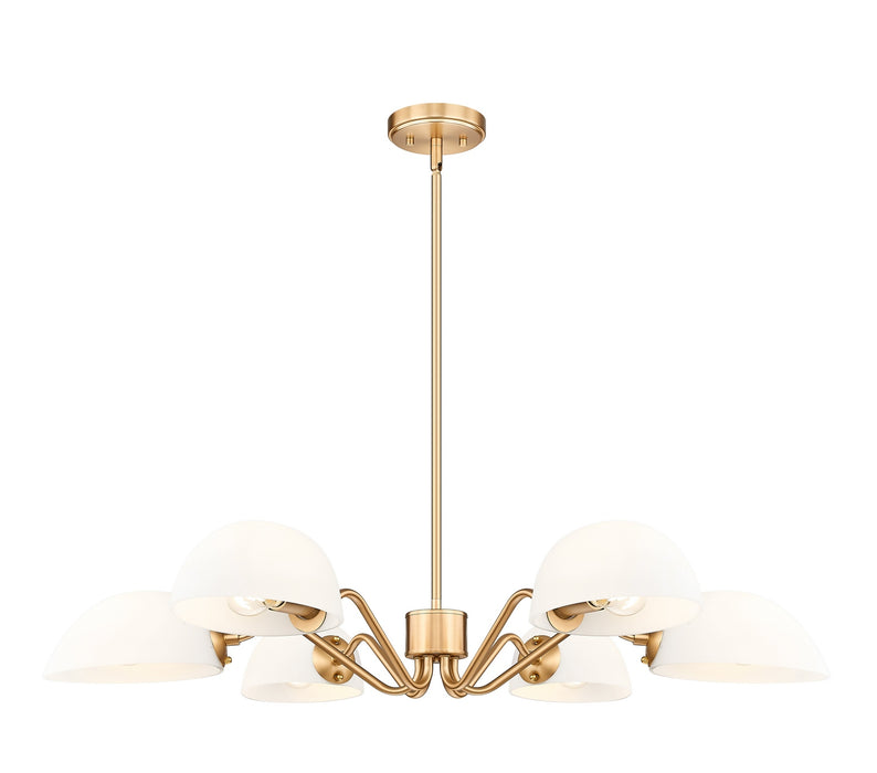 Z-Lite - 3048-6MGLD - Six Light Chandelier - Breton - Modern Gold