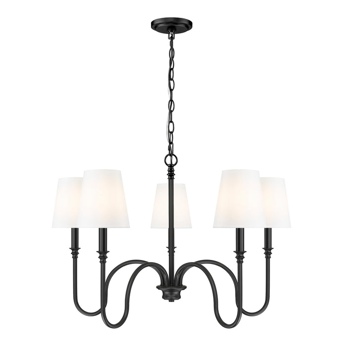 Z-Lite - 4505-5MB - Five Light Chandelier - Jisele - Matte Black