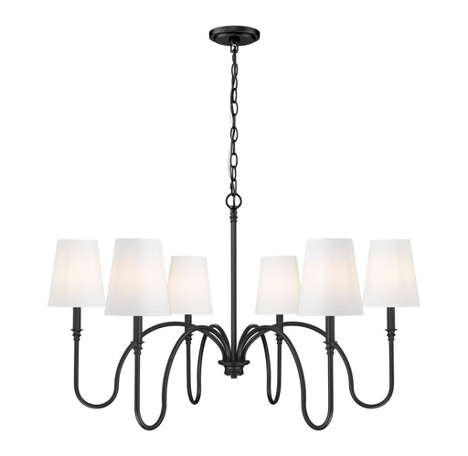 Z-Lite - 4505-6MB - Six Light Chandelier - Jisele - Matte Black