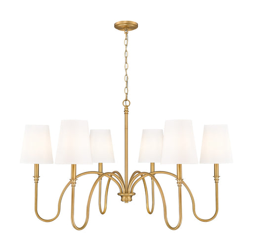 Z-Lite - 4505-6RB - Six Light Chandelier - Jisele - Rubbed Brass