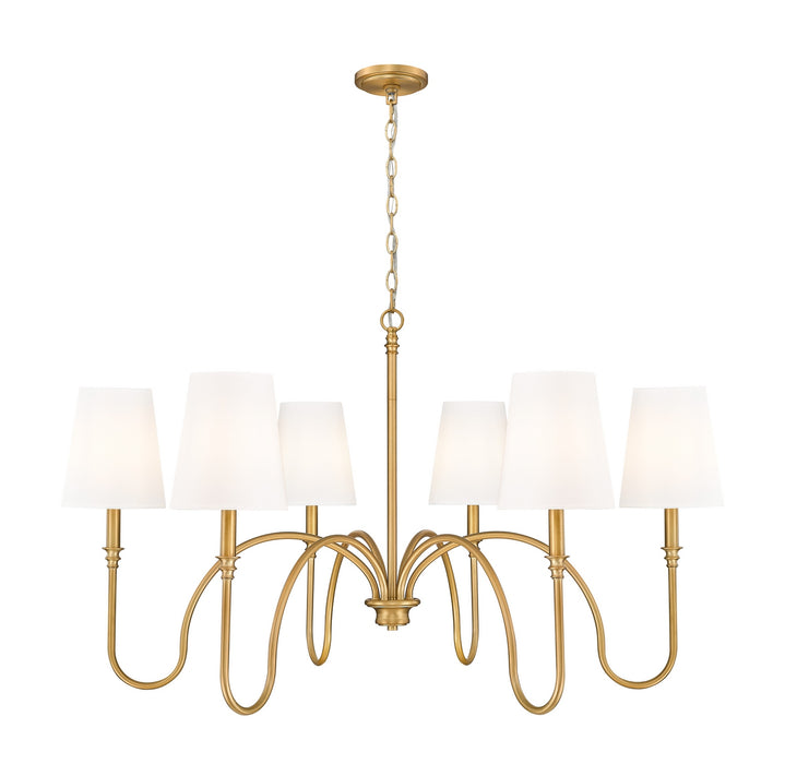 Z-Lite - 4505-6RB - Six Light Chandelier - Jisele - Rubbed Brass