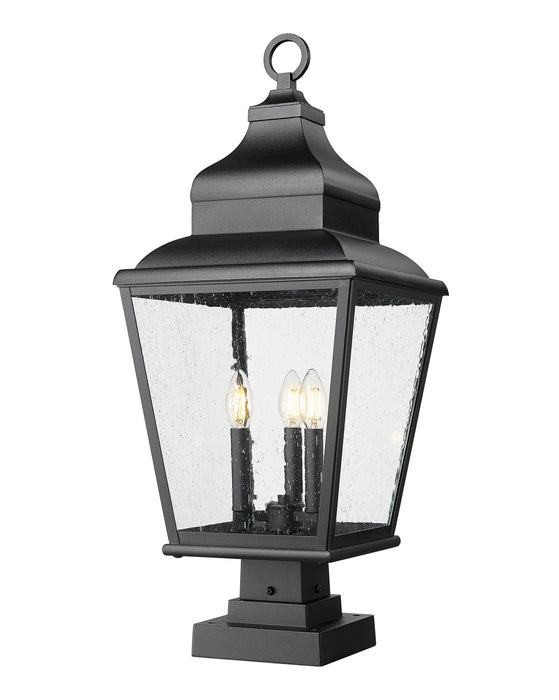 Z-Lite - 5029PHBS-SQPM-BK - Three Light Outdoor Pier Mount - Raphael - Sand Black