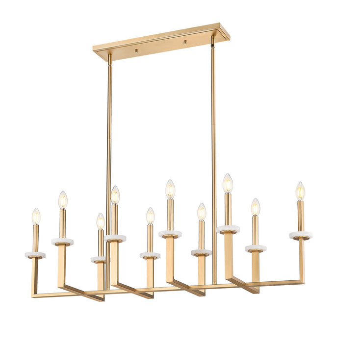 Z-Lite - 6100-10L-MGLD - Ten Light Linear Chandelier - Gaultier - Modern Gold
