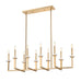 Z-Lite - 6100-10L-MGLD - Ten Light Linear Chandelier - Gaultier - Modern Gold