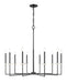 Z-Lite - 6100-10MB - Ten Light Chandelier - Gaultier - Matte Black + Modern Gold