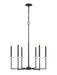 Z-Lite - 6100-6MB - Six Light Chandelier - Gaultier - Matte Black + Modern Gold