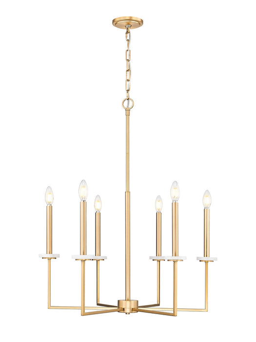 Z-Lite - 6100-6MGLD - Six Light Chandelier - Gaultier - Modern Gold