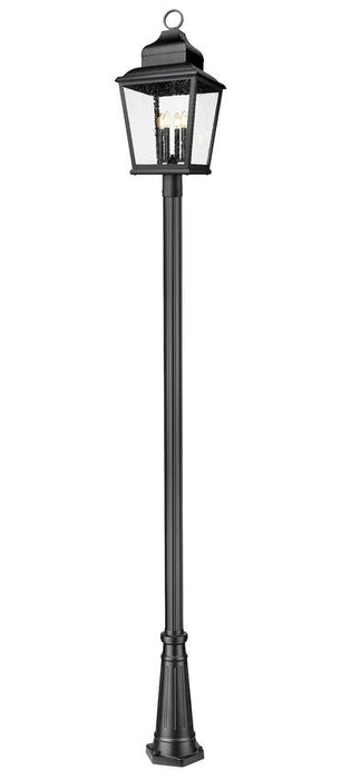 Z-Lite - 5029PHXLR-5011P-BK - Four Light Outdoor Post Mount - Raphael - Sand Black