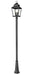 Z-Lite - 5029PHXLR-5011P-BK - Four Light Outdoor Post Mount - Raphael - Sand Black