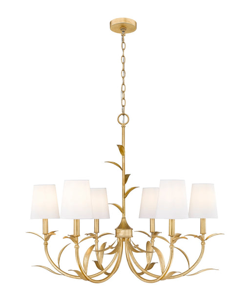 Z-Lite - 830-31GLF - Six Light Chandelier - Aslin - Gold Leaf