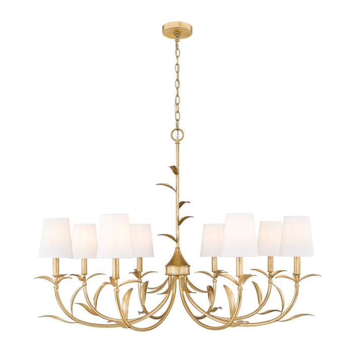 Z-Lite - 830-42GLF - Eight Light Chandelier - Aslin - Gold Leaf