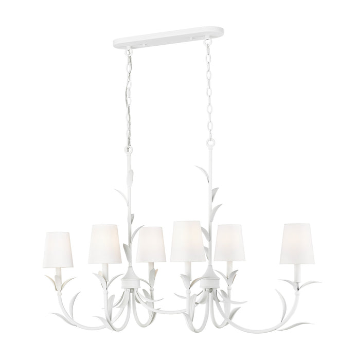 Z-Lite - 830-44L-TXWH - Six Light Linear Chandelier - Aslin - Textured White