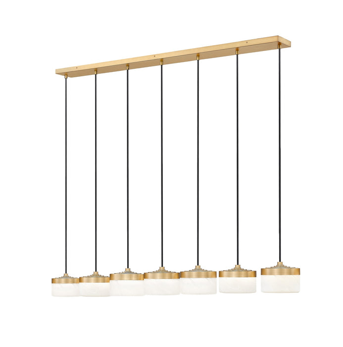 Z-Lite - 827P6-7L-MGLD-LED - LED Linear Chandelier - Renaud - Modern Gold