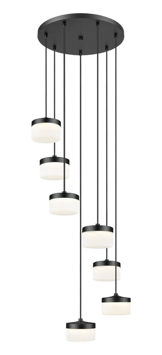 Z-Lite - 827P6-7R-MB-LED - LED Chandelier - Renaud - Matte Black