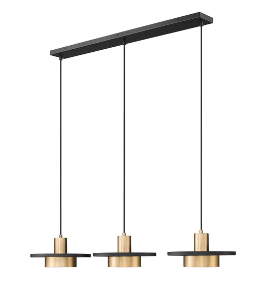 Z-Lite - 829P12-3L-MB-MGLD-LE - LED Linear Chandelier - Ludo - Matte Black + Modern Gold