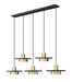 Z-Lite - 829P12-5L-MB-MGLD-LE - LED Linear Chandelier - Ludo - Matte Black + Modern Gold