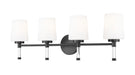 Z-Lite - 7700-4V-MB - Four Light Vanity - Henri - Matte Black