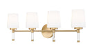 Z-Lite - 7700-4V-MGLD - Four Light Vanity - Henri - Modern Gold