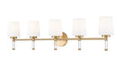 Z-Lite - 7700-5V-MGLD - Five Light Vanity - Henri - Modern Gold