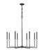 Z-Lite - 6100-8MB - Eight Light Chandelier - Gaultier - Matte Black + Modern Gold