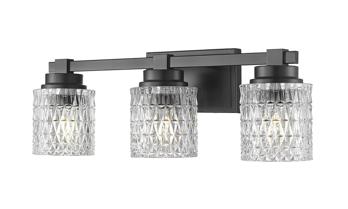 Z-Lite - 6101-3V-MB - Three Light Vanity - Jacqueline - Matte Black
