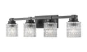 Z-Lite - 6101-4V-MB - Four Light Vanity - Jacqueline - Matte Black