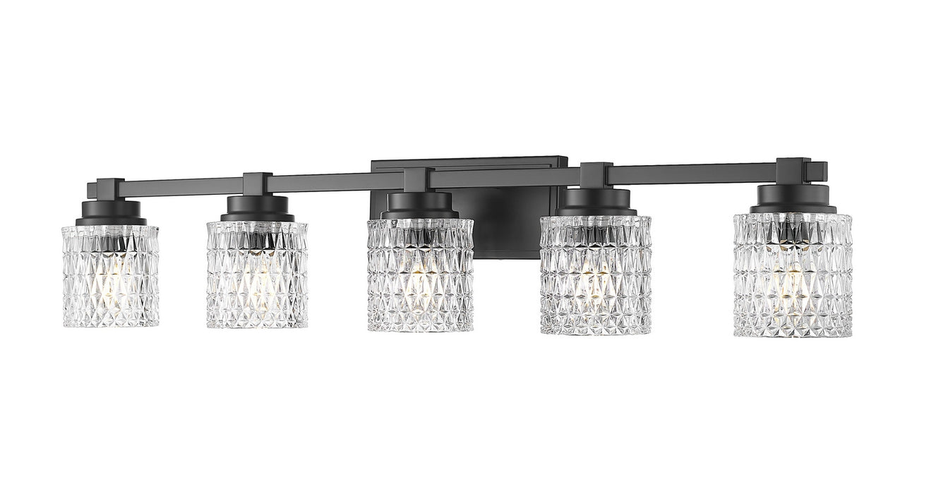 Z-Lite - 6101-5V-MB - Five Light Vanity - Jacqueline - Matte Black