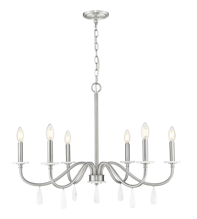 Z-Lite - 6103-32BN - Six Light Chandelier - Toussant - Brushed Nickel