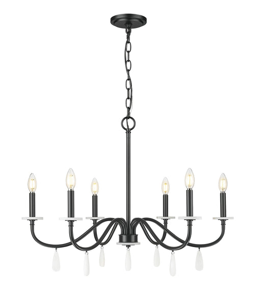 Z-Lite - 6103-32MB - Six Light Chandelier - Toussant - Matte Black